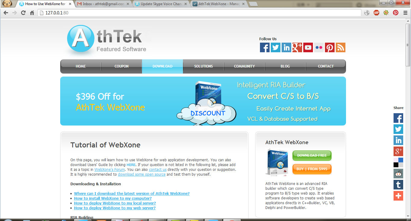 Test WebXone Page